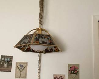 STAINED GLASS HANGING LAMP