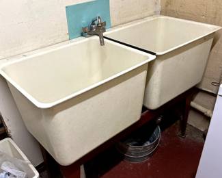 Vintage double utility sink