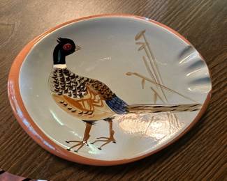 Stangle Pottery Pheasant Vintage Ashtray