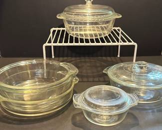 Fire King glass cookware set