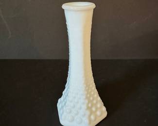 Milk glass vase