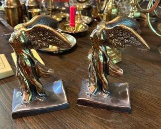 Brass book ends