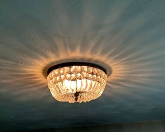 1960's crystal ceiling lamp