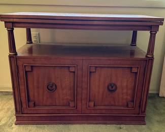 vintage flip-top buffet or bar