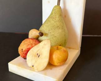 MCM alabaster fruit book end