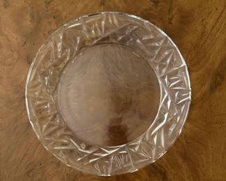 Tiffany & Co. rock cut crystal plate