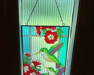 Stained glass hummingbirds