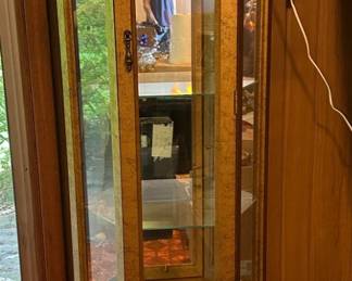 Gold tone display case