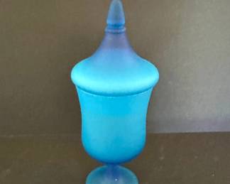 Carlo Moretti Rosenthal Netter Satin Blue glass urn