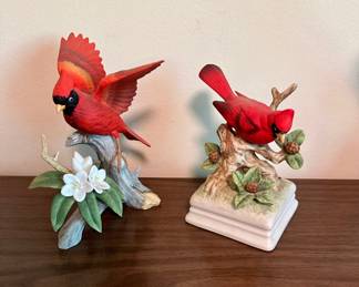 Gorham porcelain cardinal music box and Cardinal by Andrea Sadek