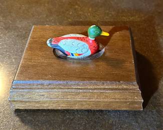 Vtg. playing cards box with Mallard