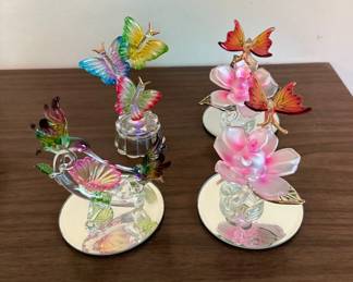 Glass butterflys and Humming bird