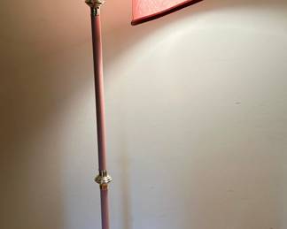 Vintage pink floor lamp.