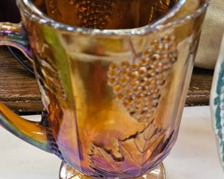 CARNIVAL GLASS PITCHER