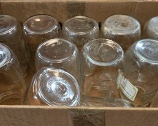 LOT OF GLASS CANNING JARS