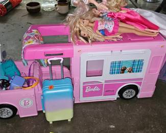BARBIE CAMPER AND BARBIES