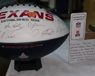 HOUSTON TEXANS NFL 2021 YEAR SPECIAL EDITION TEAM ROSTER SIGNATURE FOOTBALL