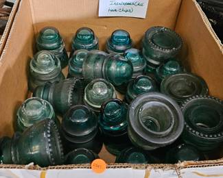 LOT OF GLASS INSULATORS