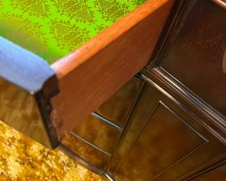 #19 Mahogany Curved Wood 8 Drawer Dresser - 54x20x36 (as is scratches) $100.00