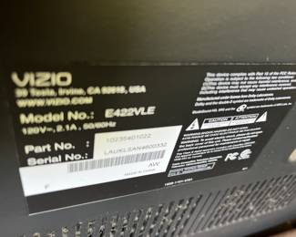 #84 Vizio TV - 42" w/remote $65.00