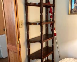 #43 5 shelf Wood Display Cabinet - 28x12x80 $150.00