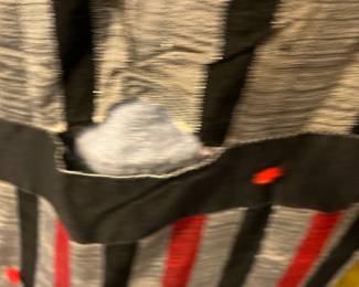 #74 Hand-Tyed Machine Pieced Quilt - (as is holes in Back in Front) - 76x60 $40.00