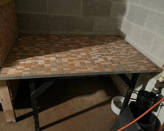 #137 Metal/Tile Top Table - 54x36x50 - You Move Heavy $50.00