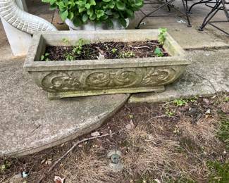 #151 Concrete Rectangle Planter $25.00