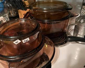 #95 Vision Ware 9 pc Cookware Set $40.00