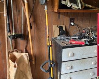 #106 white and black wood chest of 4 drawers 26x16x38 $20.00