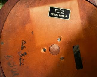 #37 Eastlake Marble Top Table signed w/manufacturer 14x16 $75.00