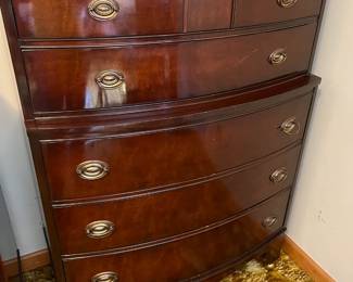 #21 Mahogany 5 drawer Curved Front chest of drawers - 36x20x49 $125.00