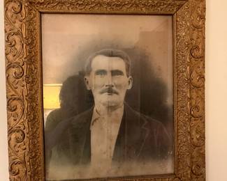 #47 Antique Man in Gold Wood Frame - 23x27 $75.00