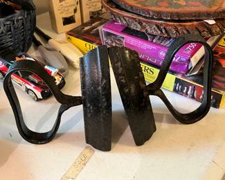 #81 Set of 2 Cast Iron Irons/Bookends $40.00