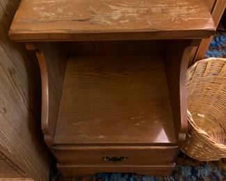 #30 Oak Wood End Table w/drawer - 17x14x24 $35.00
#31 Oak Wood End Table w/drawer - 17x14x24 (as is finish) $25.00