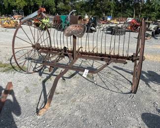 antique wheel rake