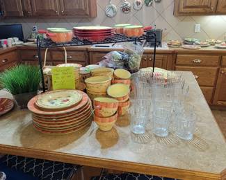 Large Pfaltzgraff Collection , glassware 