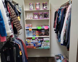 More Women's clothing but also some Menswear too. Puzzles & Games