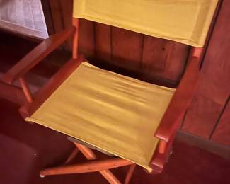 Vintage MCM telescope directors chair