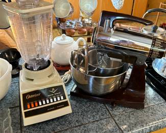 Vintage Sunbeam Stand Mixer and Osterizer Blender