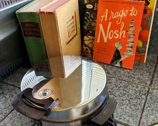 Vintage Waffle Maker and Cookbooks