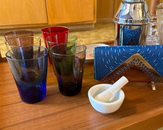 Vintage Rainbow Cocktail Glasses