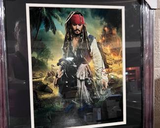 Autographed Johnny Depp Print
