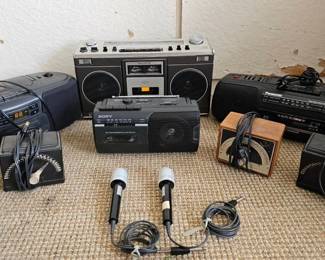 MPS038-Lot Of Radio/Cassette Players, Electric Metronomes, and Microphones