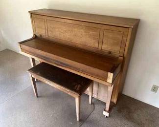 MPS036-Vintage Steinway 45 Upright Piano and Bench