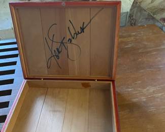 Ken Stabler Signed Cigar Box