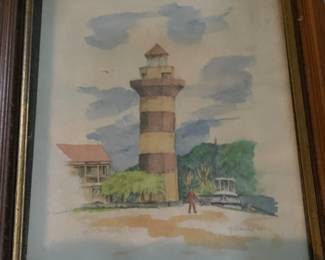 Hilton Head Island Lighthouse Watercolor