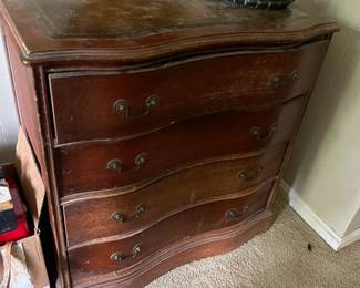 Vintage Leather Top Chest