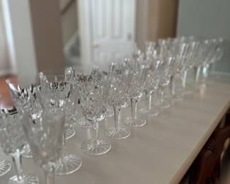 Lots of Waterford Crystal stems in perfect condition.