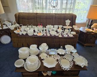 1000 square feet of Milk Glass!!